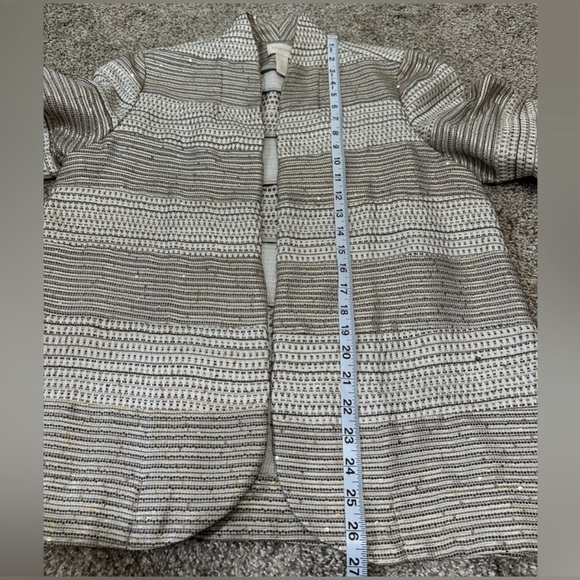 Chico’s SEQUINED TEXTURED JACKET Sz 1 (Med) - Picture 10 of 10
